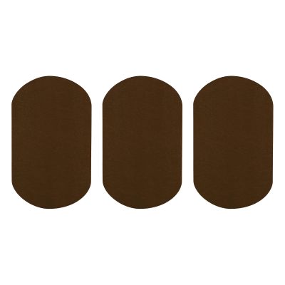 QUARKZMAN Iron-On Patches, 3 Pieces, Dark Coffee