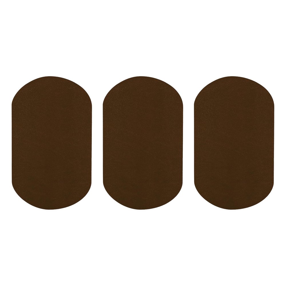 QUARKZMAN Iron-On Patches, 3 Pieces, Dark Coffee