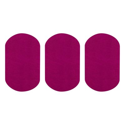 QUARKZMAN Iron-On Patches, 3 Pieces, 180x110mm - Rose Red