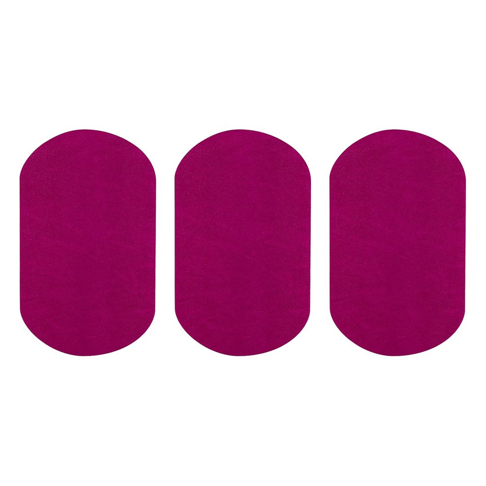 QUARKZMAN Iron-On Patches, 3 Pieces, 180x110mm - Rose Red