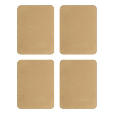 QUARKZMAN Iron-On Patches, 4 Pieces, 125x95mm - Light Brown