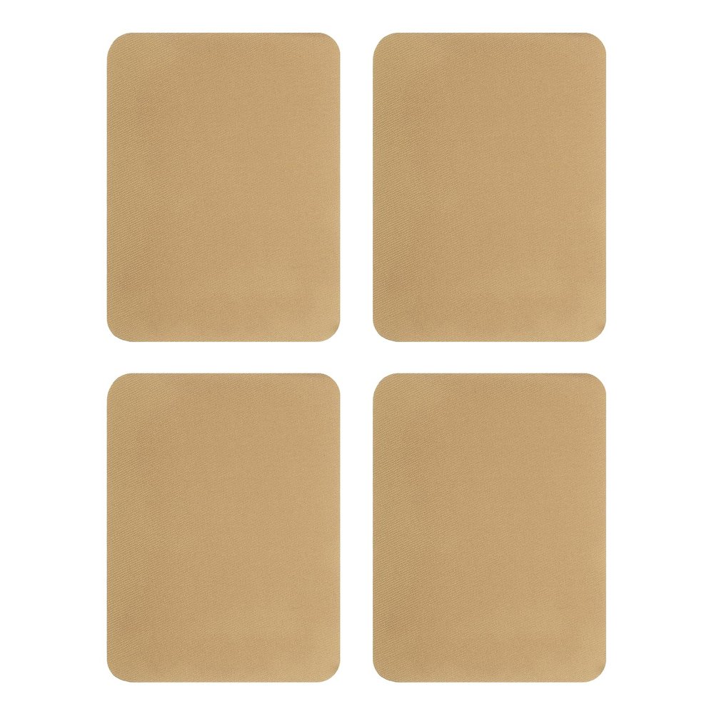 QUARKZMAN Iron-On Patches, 4 Pieces, 125x95mm - Light Brown