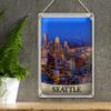 Seattle Skyline | Metal Sign | Wall Decor | USA Souvenir | 20 cm x 30 cm view 3