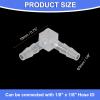 QUARKZMAN 1/8" Hose Barb Fittings, 8-Piece Equal Barbed 90-Degree Elbow L-Shaped 2-Way Plastic Splicer Connectors view 2