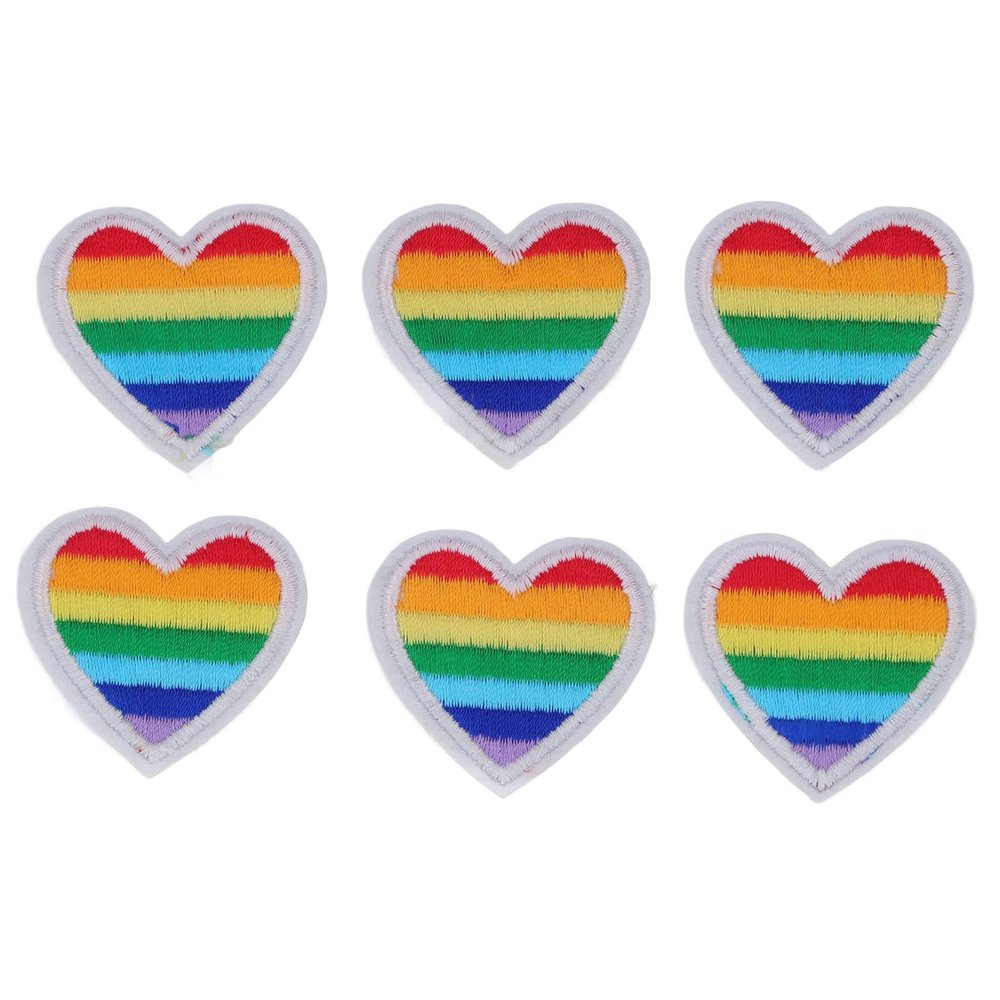Heart Patches - 6 PCs Mini Portable Heart Stickers for Clothing Decoration