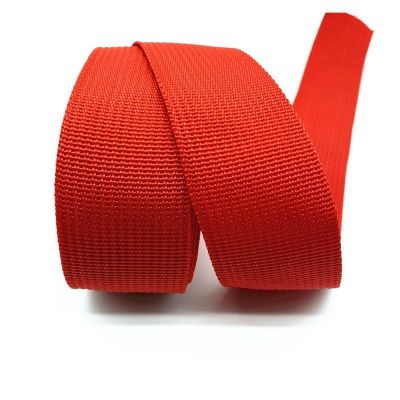 Nylon Webbing, Thick Cotton Webbing, 5 Yards, 38 mm Canvas Strap, Belt, Pet, Backpack and Sewing Webbing (Rosso)
