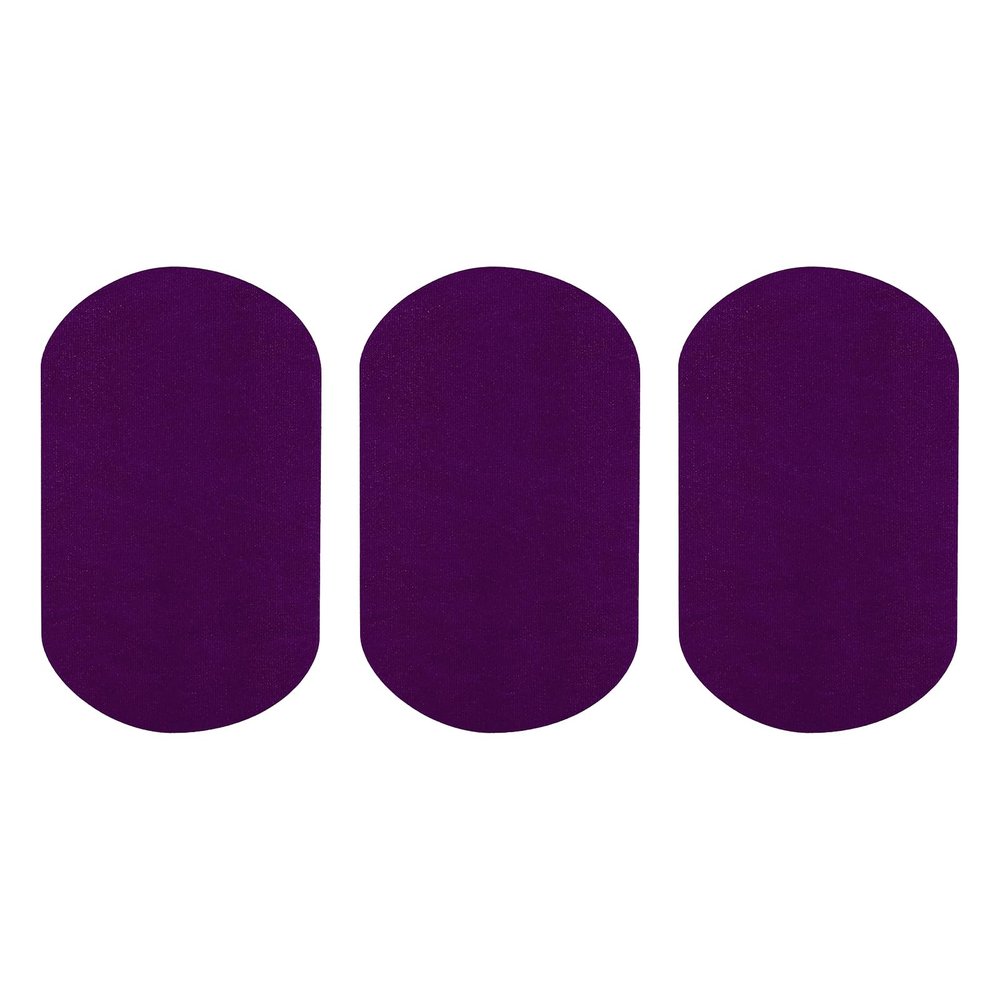 QUARKZMAN Iron-On Patches, 3 Pieces, 180x110mm - Purple
