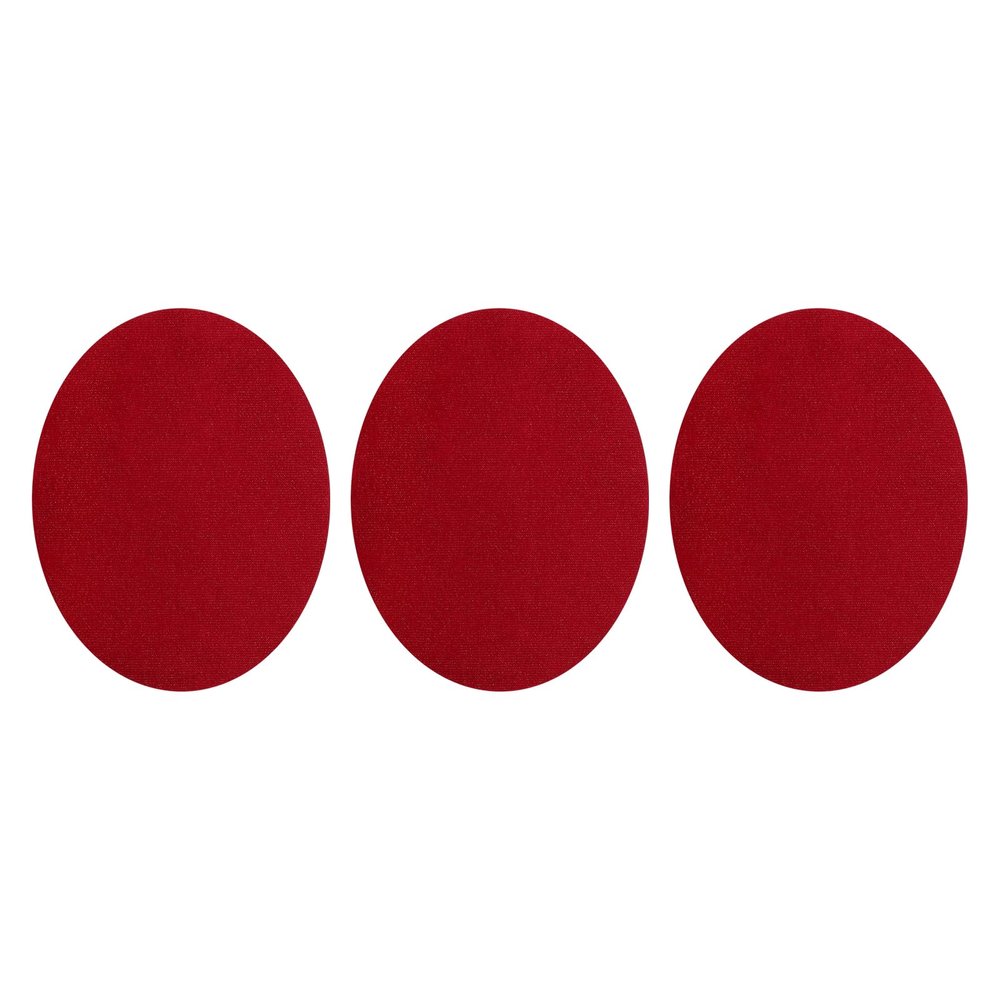 QUARKZMAN Iron-On Patches, 3 Pieces, 140x110mm - Red