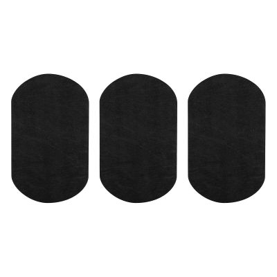 QUARKZMAN Iron-On Patches, 3 Pieces, 180x110mm - Black