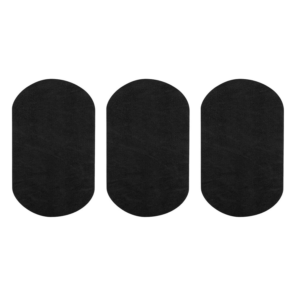 QUARKZMAN Iron-On Patches, 3 Pieces, 180x110mm - Black