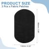 QUARKZMAN Iron-On Patches, 3 Pieces, 180x110mm - Black view 2