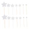 MAGICLULU 70-Piece Wood and Paper Cupcake Pickers with Star Glitter Cake Toppers view 1