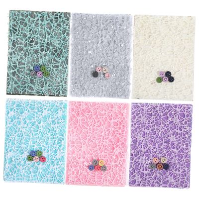 EXAOMBLE 6-Piece Retro Textured Scrapbook Paper Set for DIY Crafts, Journals and Planners, European Style with Lace and Mesh Details