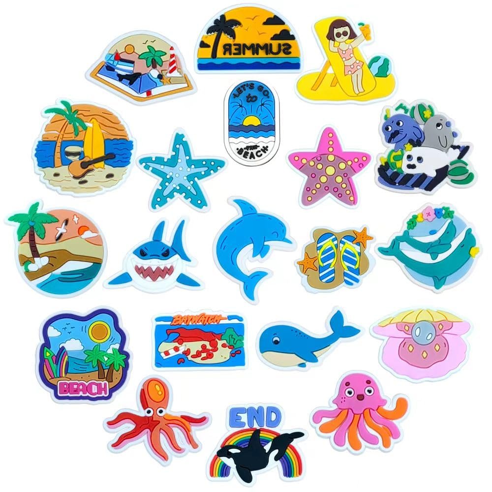 Amazleer 18-Piece Shoe Charms for Crocs - Cat Designs