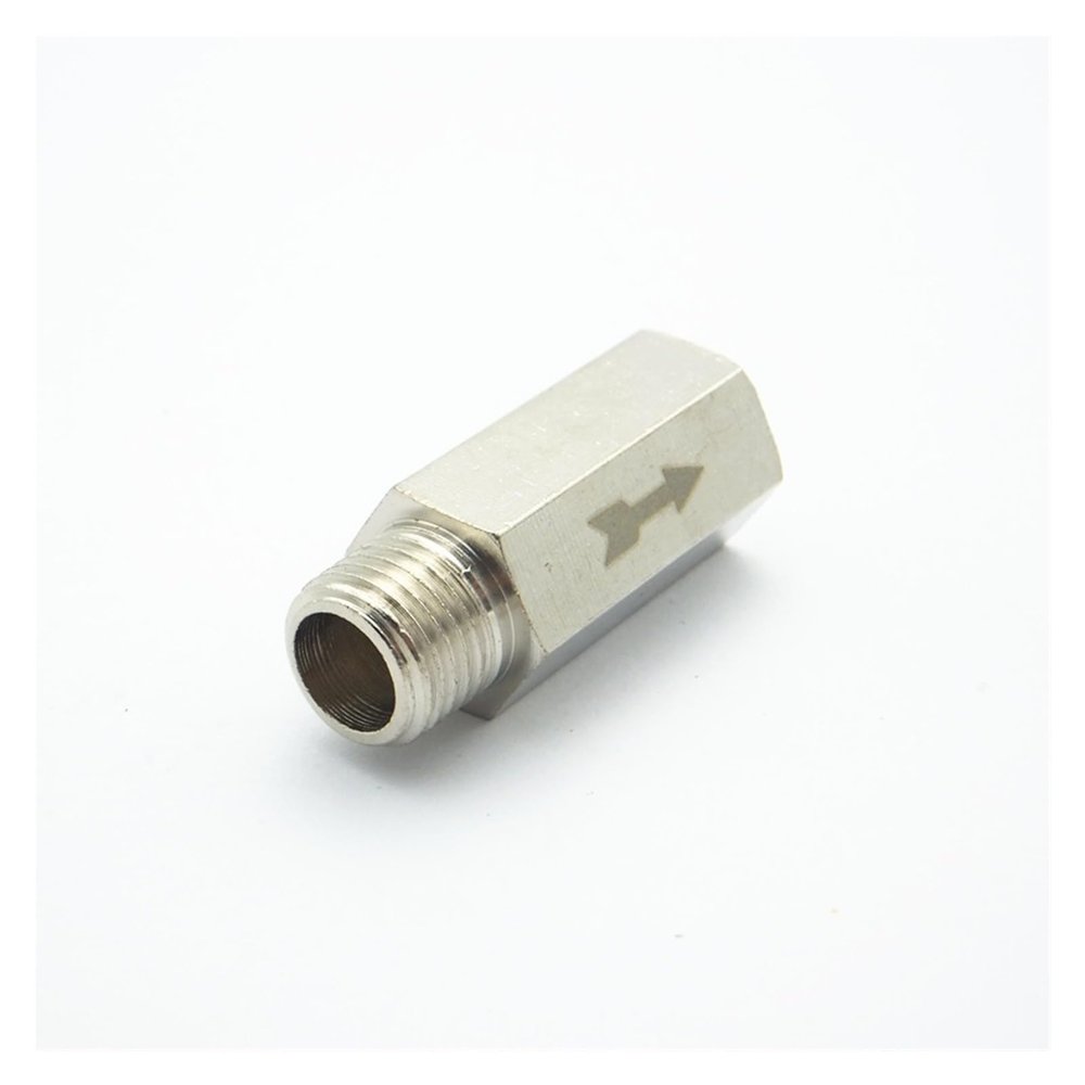 LTRAJUYNH 1/4" Male x 1/4" Female Thread Brass Check Valve, One-Way Non-Return Valve for Water, Oil, and Gas