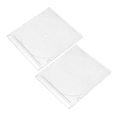 2-Piece Acrylic CD Storage Boxes for Music and PC Discs