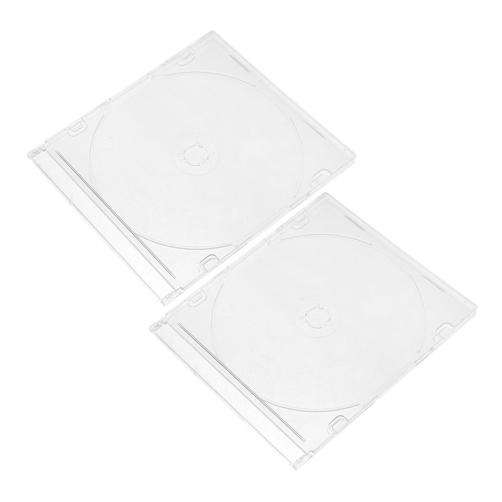 2-Piece Acrylic CD Storage Boxes for Music and PC Discs
