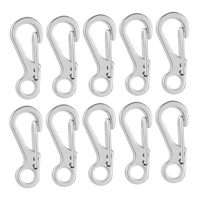 MILISTEN 10-Piece Mini Keychain Set with Sturdy Buckles and Carabiner Hooks