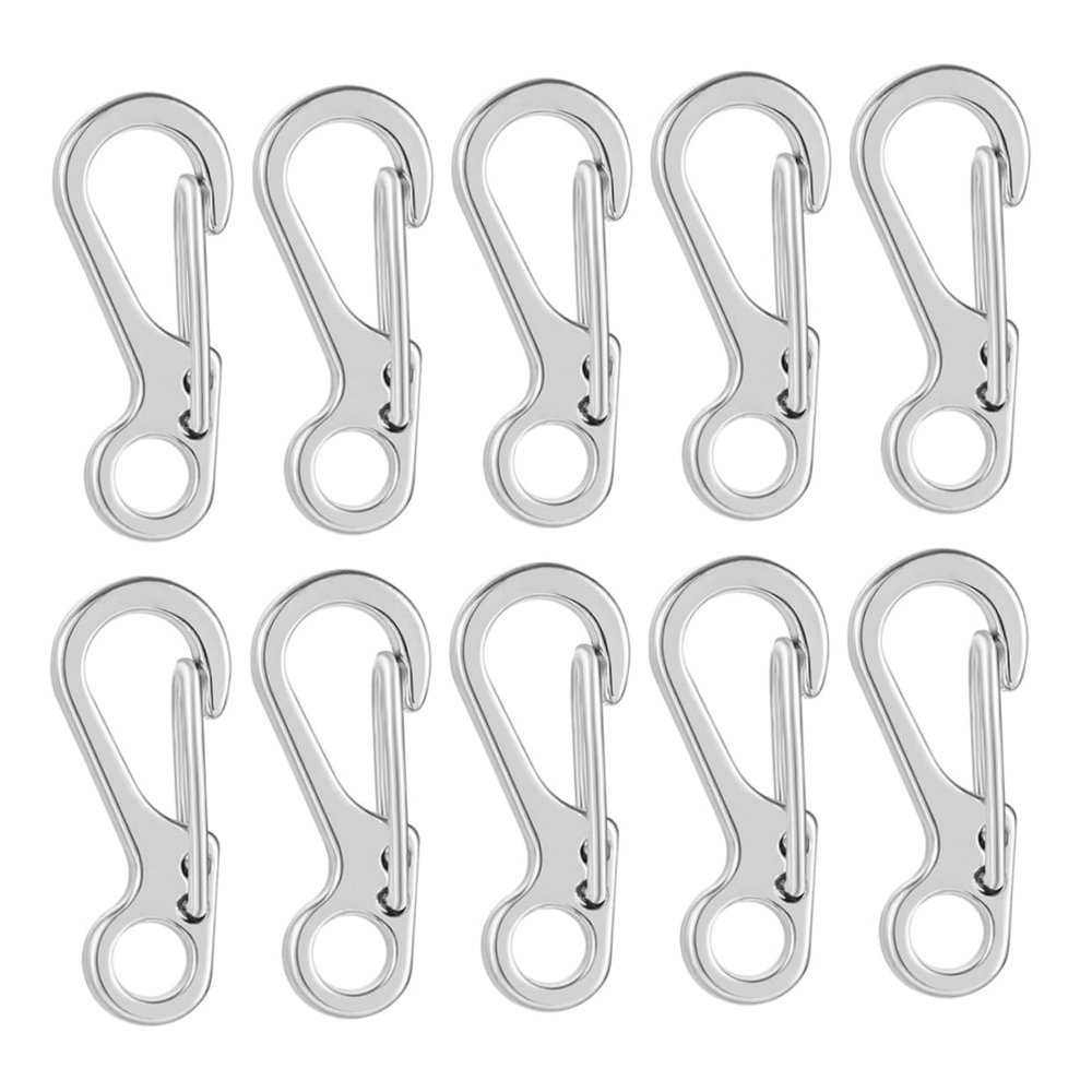 MILISTEN 10-Piece Mini Keychain Set with Sturdy Buckles and Carabiner Hooks