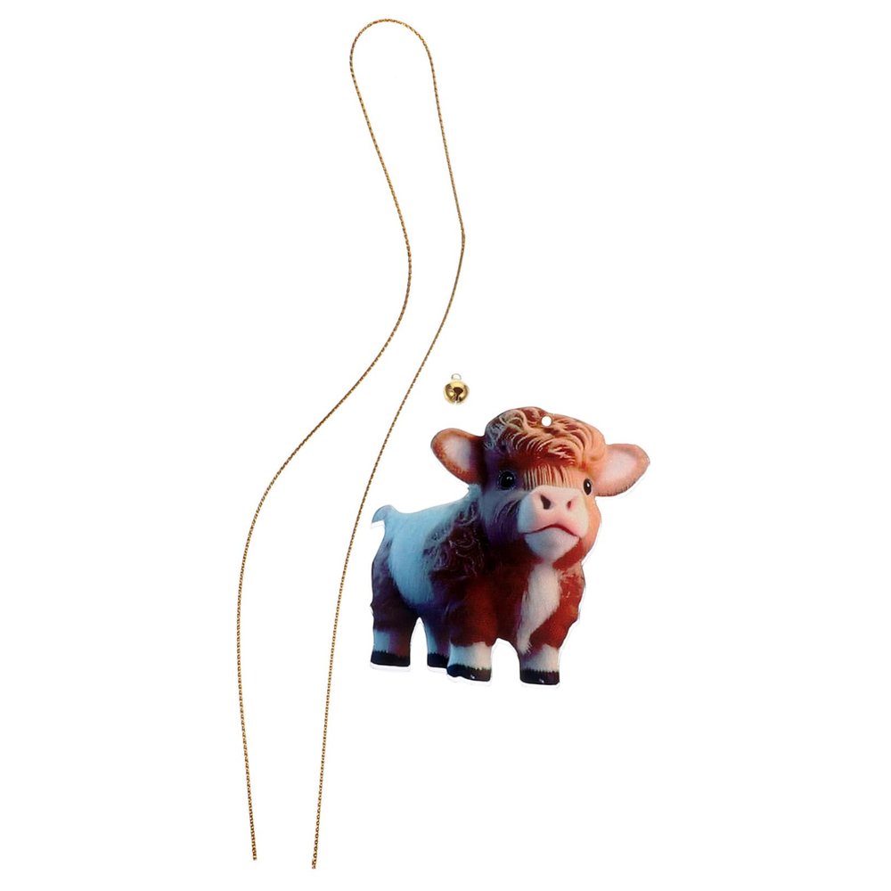 Vaguelly Highland Cow Acrylic Ornament
