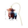 Vaguelly Highland Cow Acrylic Ornament view 2