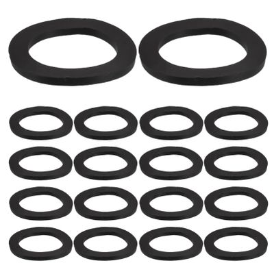 Abaodam Black Rubber Rings, 50-Piece Set for Barbell and Dumbbell Bars