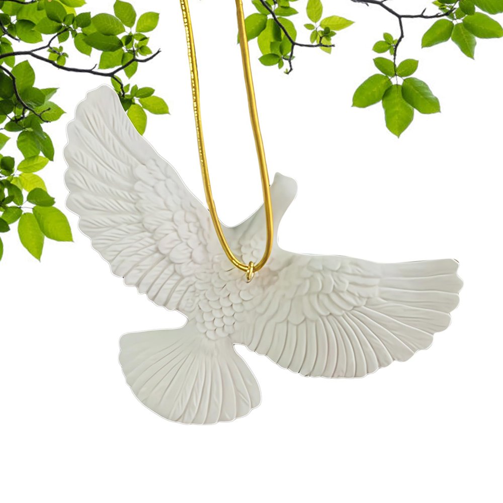 White Bird Decor, Flying Doves Ornament