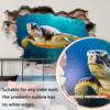 3D Sea Turtle Wall Decal, Ocean Theme, 62 x 45 cm, Underwater Scene view 3