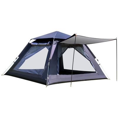 Family Dome Pop-Up Tent, Waterproof Sun Shelter, Oxford Fabric with Vestibule and Mosquito Protection, Black, 240 x 240 x 150 cm