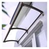 HBOOMOEM Transparent Curved Lean-To Door Canopy, Aluminum Alloy Brackets, 65 × 150 cm view 1