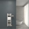 Bathroom Radiator 300 x 1200 mm White, Towel Radiator with Side Connection view 2