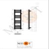 Bathroom Radiator 300 x 1200 mm White, Towel Radiator with Side Connection view 3