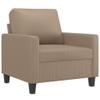 HEFZGDB Armchair with Footstool, Cappuccino Brown Faux Leather, 60 cm view 4