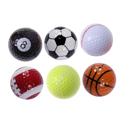 POPETPOP 6-Piece Sports Training Balls for Outdoor Activities, Simulation Balls for Tennis, Basketball, Baseball, Rugby and Billiards, for Practice and Warm-Ups