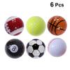 POPETPOP 6-Piece Sports Training Balls for Outdoor Activities, Simulation Balls for Tennis, Basketball, Baseball, Rugby and Billiards, for Practice and Warm-Ups view 3