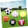 POPETPOP 6-Piece Sports Training Balls for Outdoor Activities, Simulation Balls for Tennis, Basketball, Baseball, Rugby and Billiards, for Practice and Warm-Ups view 4