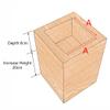 PXAMORTEL Wooden Furniture Risers, Set of 4, Square, 5–20 cm Height Increase view 2