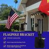 Adjustable Black Aluminum Wall-Mount Flagpole Holder view 4
