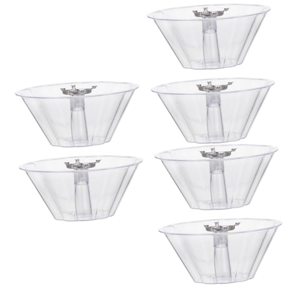 NUOBESTY 3 Sets Range Hood Oil Catcher Cups, Plastic Oil Collection Containers, 2 Pieces per Set
