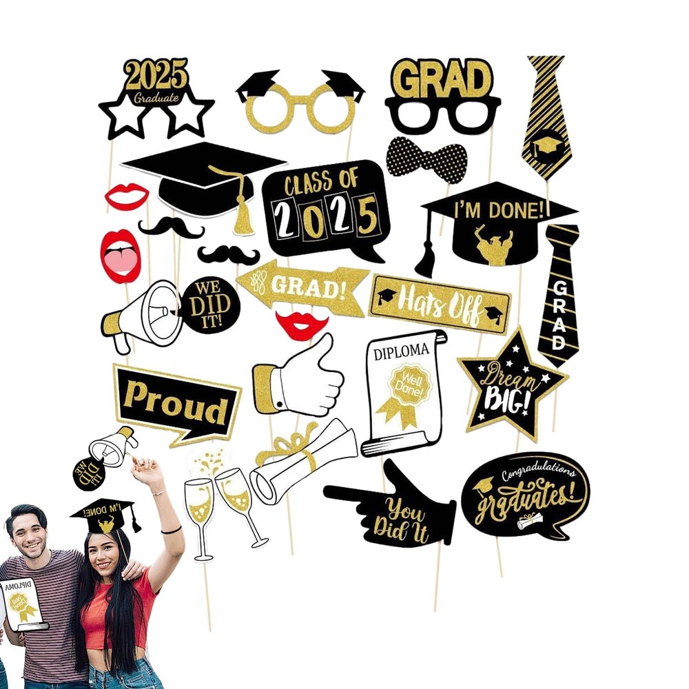 2025 Graduation Party Decorations - 25 Piece Set