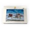 MyPuzzle Rustic Winter Landscape with Snow-Covered Cabin - Premium 1,000-Piece Puzzle view 4