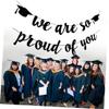 DECHOUS Black Graduation Party Banner, Hanging Garland Decoration view 4