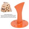 Walfront Forged Steel Firewood Splitter, Portable, Orange view 2