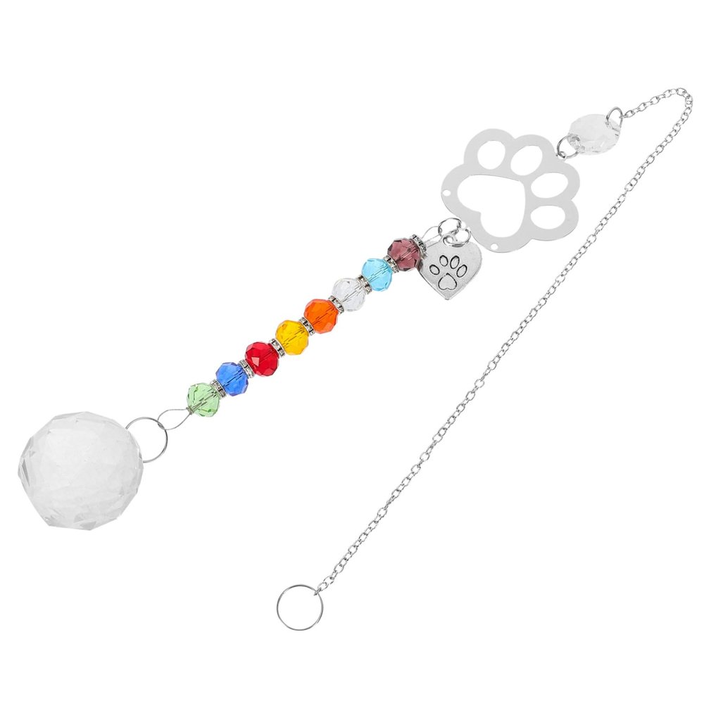 Kisangel 5-Piece Crystal Paw-Print Window Sun Catchers