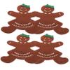 ABOOFAN 4-Piece Christmas Cutlery Holders with Gingerbread Design view 1