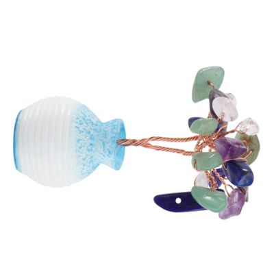 OUNONA Mini Crystal Money Tree Decoration