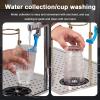Stainless Steel Glass Rinser for Sink with Side Spray and Drip Tray, 64 x 34 x 25.5 cm view 4