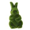 HEMOTON Moss-Flocked Easter Bunny Statue, Garden Figurine view 1