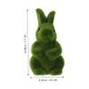 HEMOTON Moss-Flocked Easter Bunny Statue, Garden Figurine view 2