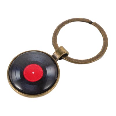 UPKOCH Vintage Vinyl Record Keychain